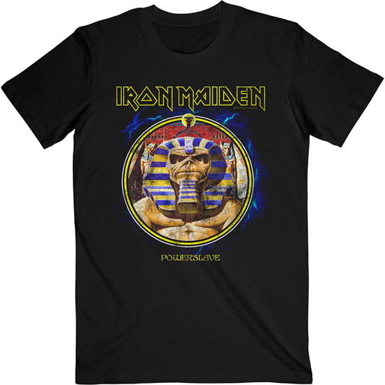 Iron Maiden Unisex T-Shirt: Powerslave Mummy Circle - Iron Maiden - Merchandise -  - 5056368674068 - 