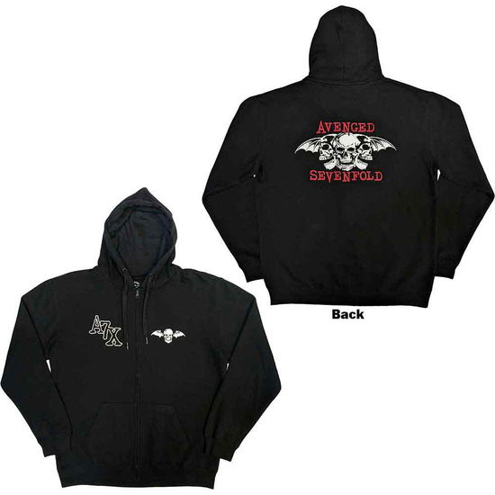 Cover for Avenged Sevenfold · Avenged Sevenfold Unisex Zipped Hoodie: Dead Head (Black) (Back Print) (Hoodie) [size S] (2023)