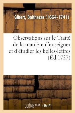 Cover for Balthazar Gibert · Observations Adressees A MR Rollin (Paperback Book) (2018)