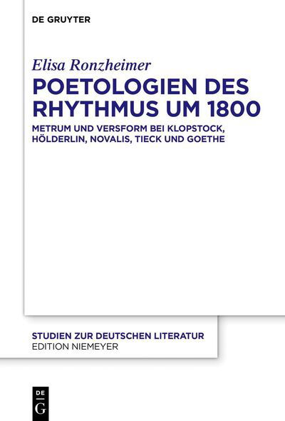 Cover for Ronzheimer · Poetologien des Rhythmus um (Book) (2020)