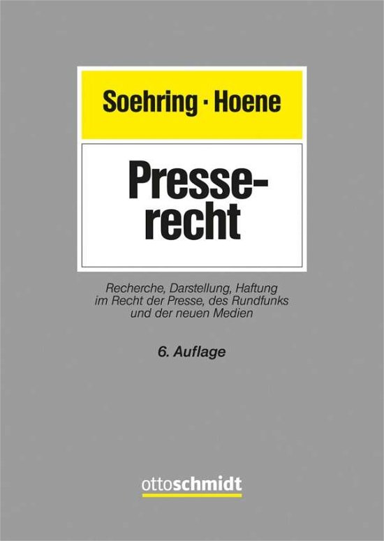 Cover for Soehring · Presserecht (Buch)