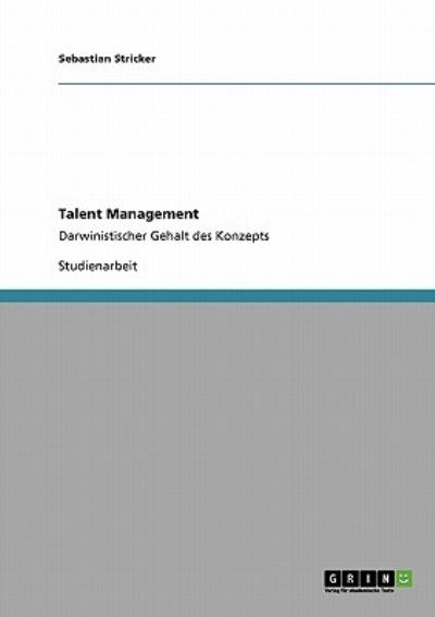 Cover for Stricker · Talent Management (Book) [German edition] (2013)