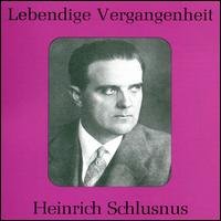 Cover for Schlusnus Heinrich · Heinrich Schlusnus (CD) (1997)