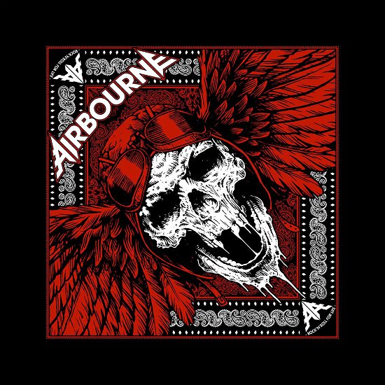 Cover for Airbourne · Airbourne Unisex Bandana: Red Skull (MERCH) [Black - Unisex edition]