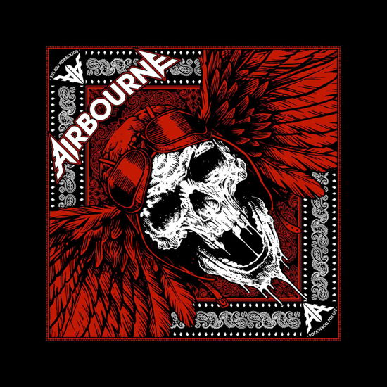 Cover for Airbourne · Airbourne Unisex Bandana: Red Skull (MERCH) [Black - Unisex edition] (2018)