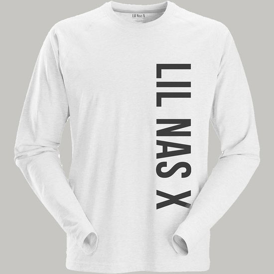 Cover for Lil Nas X · Lil Nas X Unisex Long Sleeve T-Shirt: Vertical Text (Bekleidung) [size M] [White - Unisex edition]