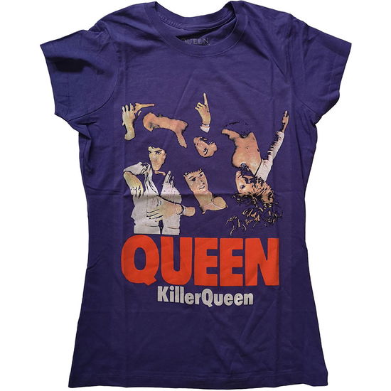 Cover for Queen · Queen Ladies T-Shirt: Killer Queen (Purple) (T-shirt) [size S] [Purple - Ladies edition] (2021)