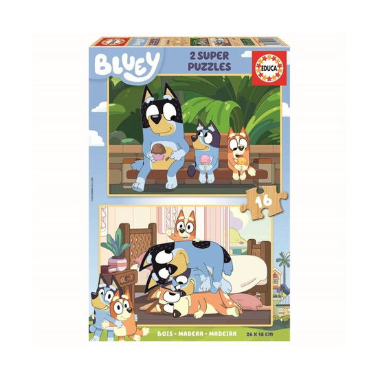 Cover for Bluey · Houten Puzzel (2 X 16 Stukjes) (Puslespil)