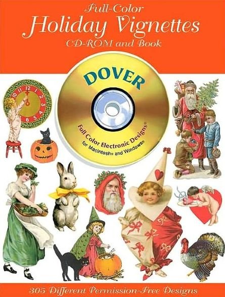 Cover for Dover Dover · Full-Color Holiday Vignettes CD-ROM and Book - Dover Electronic Clip Art (Hörbuch (CD)) [Unabridged edition] (2001)