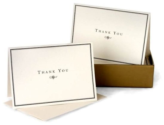 Cover for Peter Pauper Press · Thank You Notes Black / cream (Flashcards) (2006)