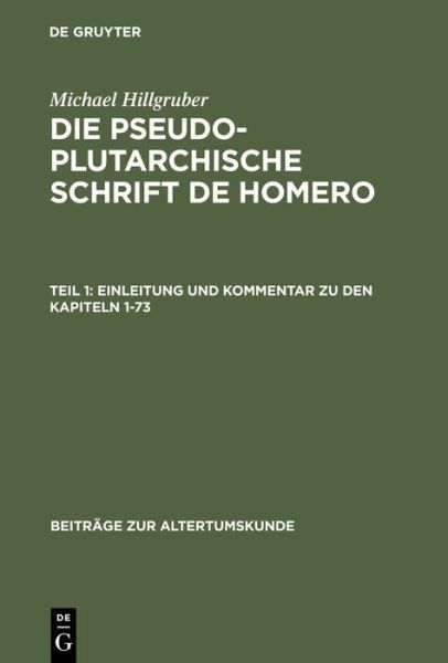 Cover for Hillgruber · Einleitung und Kommentar zu (Book) [German edition] (1994)