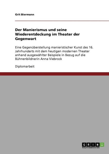 Cover for Biermann · Der Manierismus und seine Wied (Book) [German edition] (2013)