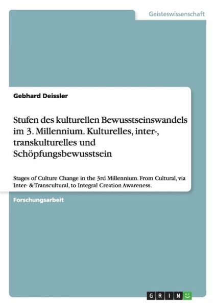 Cover for Deissler · Stufen des kulturellen Bewusst (Book) (2016)