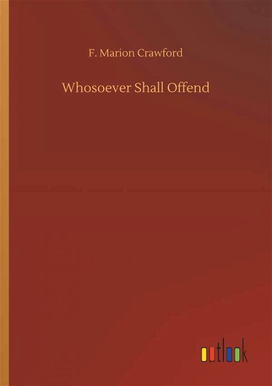 Cover for Crawford · Whosoever Shall Offend (Buch) (2018)