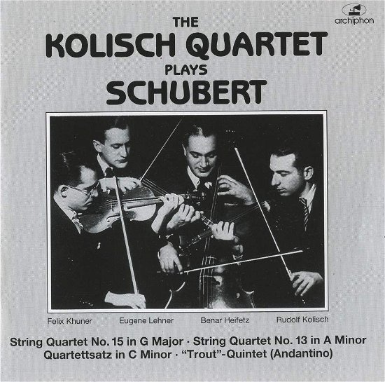 Streichquartette Nr.121315 - Franz Schubert (1797-1828) - Musique - ARCHIPHON - 4015023901070 - 14 août 1995