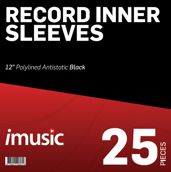 Cover for imusic sleeves · 25 x 12&quot; Polylined Black Inner Sleeves (INNER SLEEVES) [Black edition] (2024)