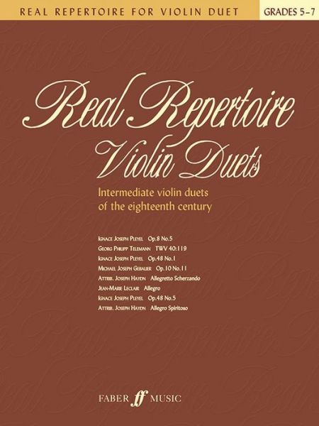 Real Repertoire for Violin Duets - Mary Cohen - Książki - Faber & Faber - 9780571529070 - 1 października 2007