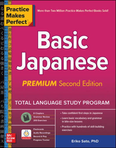 Cover for Eriko Sato · Practice Makes Perfect: Basic Japanese, Premium Second Edition (Paperback Book) (2019)