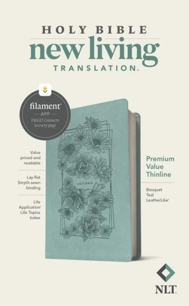 Cover for Tyndale · NLT Premium Value Thinline Bible, Filament Edition, Teal (Lederbuch) (2021)