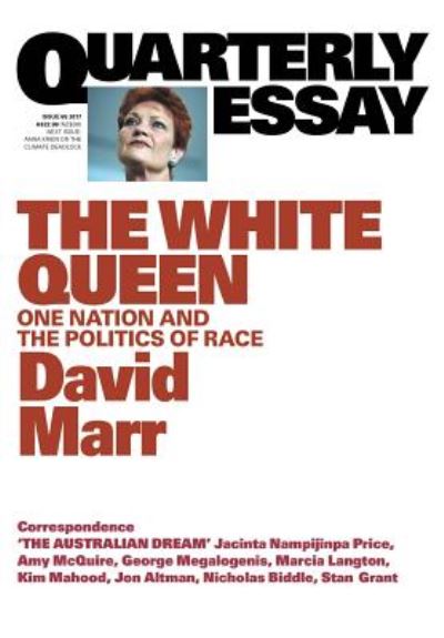 Cover for David Marr · Quarterly Essay 65 The White Queen (Paperback Book) (2017)