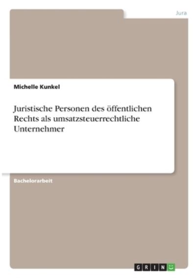 Cover for Kunkel · Juristische Personen des öffentl (N/A)