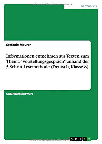 Cover for Maurer · Informationen entnehmen aus Text (Paperback Book) [German edition] (2015)