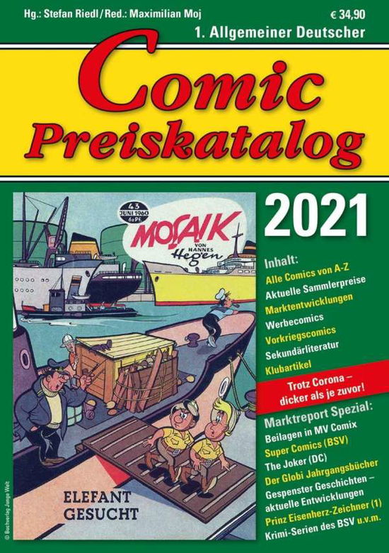 Comic Preiskatalog 2021 SC - Riedl - Books -  - 9783947800070 - 