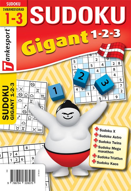 Cover for Keesing / Tankesport · Hæfte: Sudoku GIGANT 1,2,3 (Sewn Spine Book) [2nd edition] (2024)