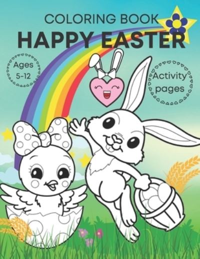 Cover for Planet Elia · Happy Easter coloring book activity pages ages 5-12 (Paperback Book) (2021)