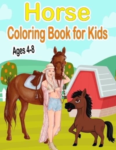 Cover for Mini Coloring Studio · Horse Coloring Book for Kids Ages 4-8: Beautiful Coloring Book for Horse Lovers - Cute and Fun Pony Drawings for Girls and Boys - Stress Relief and Relaxation - Gift Idea for Teens &amp; Children (Paperback Book) (2021)