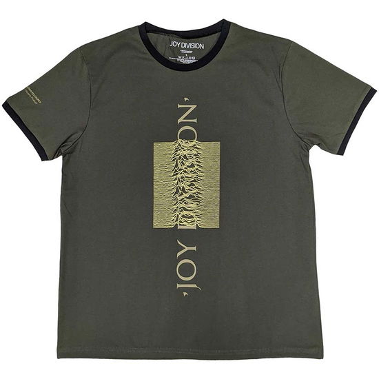 Cover for Joy Division · Joy Division Unisex Ringer T-Shirt: Blended Pulse (Khaki Green) (CLOTHES)