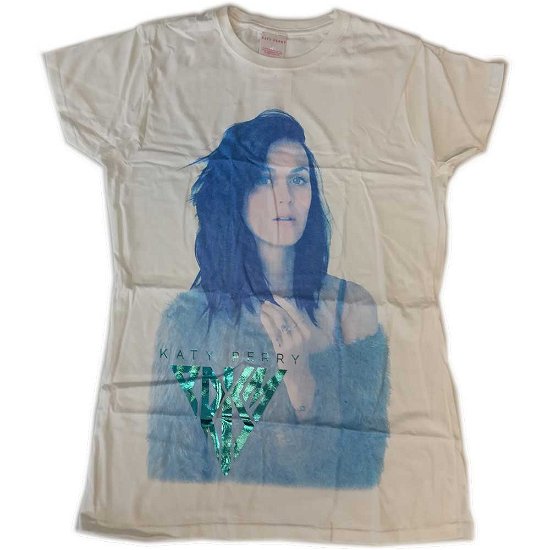 Cover for Katy Perry · Katy Perry Ladies T-Shirt: Hologram (T-shirt) [size L] [White - Ladies edition]