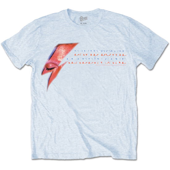David Bowie Unisex T-Shirt: Aladdin Sane Eye Flash - David Bowie - Produtos - Bravado - 5055979967071 - 