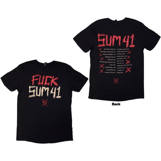 Cover for Sum 41 · Sum 41 Unisex T-Shirt: Tour '24 Fuck Sum 41 (Black) (Back Print &amp; Ex-Tour) (T-shirt) [size S] (2024)