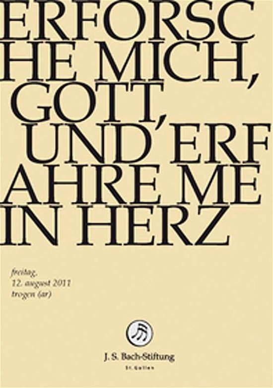 Erforsche Mich, Gott, Und Erfahre - J.S. Bach-Stiftung / Lutz,Rudolf - Movies - JS BACH STIFTUNG - 7640151161071 - May 1, 2014