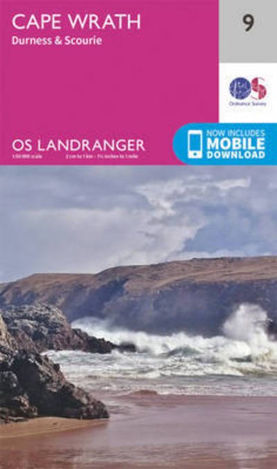 Cover for Ordnance Survey · Cape Wrath, Durness &amp; Scourie - OS Landranger Map (Landkart) [February 2016 edition] (2016)