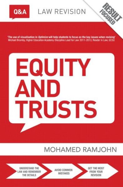 Cover for Ramjohn, Mohamed (University of West London, UK) · Q&amp;A Equity &amp; Trusts - Questions and Answers (Paperback Book) (2014)