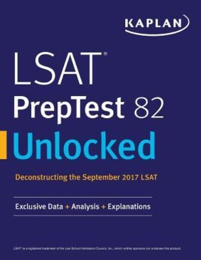 Cover for Kaplan Test Prep · LSAT PrepTest 82 Unlocked (Taschenbuch) (2018)