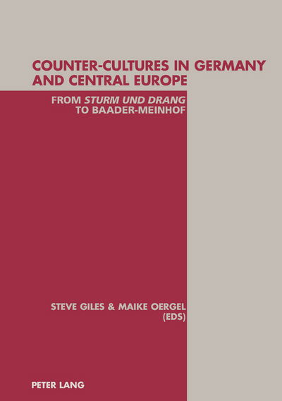 Cover for Counter-cultures in Germany and Central Europe: from Sturm Und Drang to Baader-Meinhof (Pocketbok) (2003)