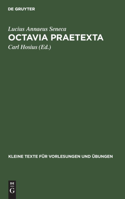 Cover for Carolus Hosius · Octavia Praetexta (N/A) (1922)