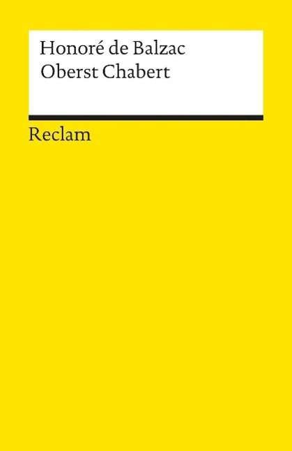Cover for Honore De Balzac · Reclam UB 02107 Balzac.Oberst Chabert (Book)