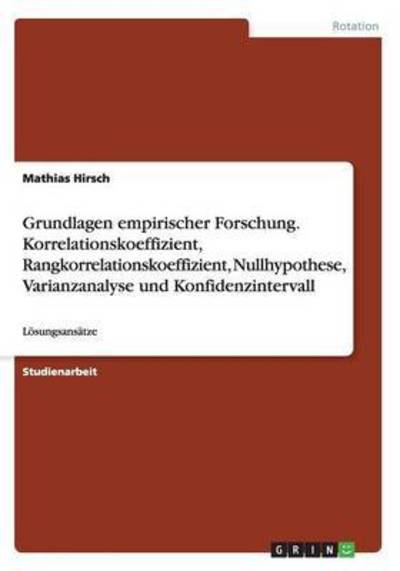 Cover for Hirsch · Grundlagen empirischer Forschung (Book) (2016)