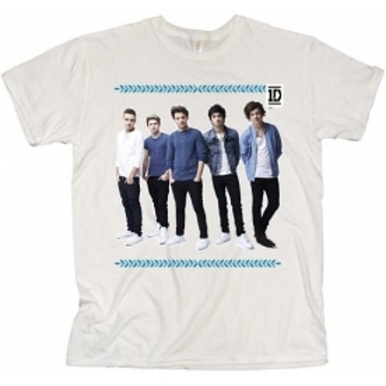 Cover for One Direction · One Direction Ladies T-Shirt: College Wreath (Skinny Fit) (T-shirt) [size XL] [White - Ladies edition]