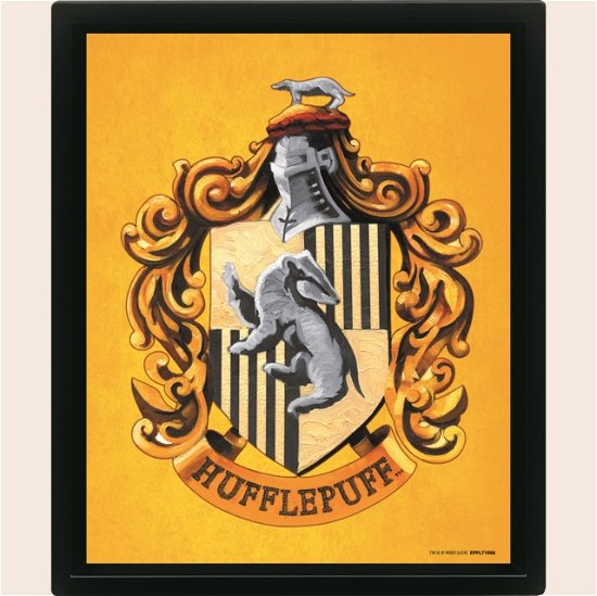 Cover for Harry Potter (Colourful Crest Hufflepuff) 3D Lenticular Poster (Framed) (Paperback Bog) (2024)