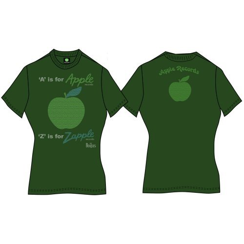 The Beatles Ladies T-Shirt: A is for Apple (Back Print) - The Beatles - Koopwaar - Apple Corps - Apparel - 5055295316072 - 