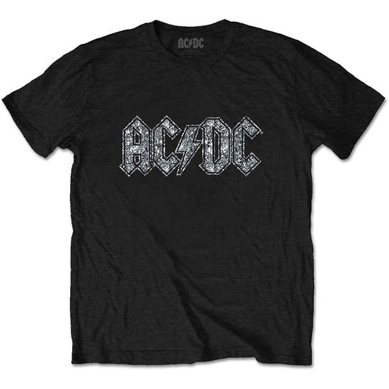 Cover for AC/DC · AC/DC Unisex T-Shirt: Logo (Black) (Embellished) (T-shirt) [size S] [Black - Unisex edition] (2019)