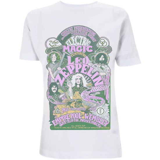 Cover for Led Zeppelin · Led Zeppelin Ladies T-Shirt: Electric Magic (T-shirt) [size S] [White - Ladies edition] (2021)