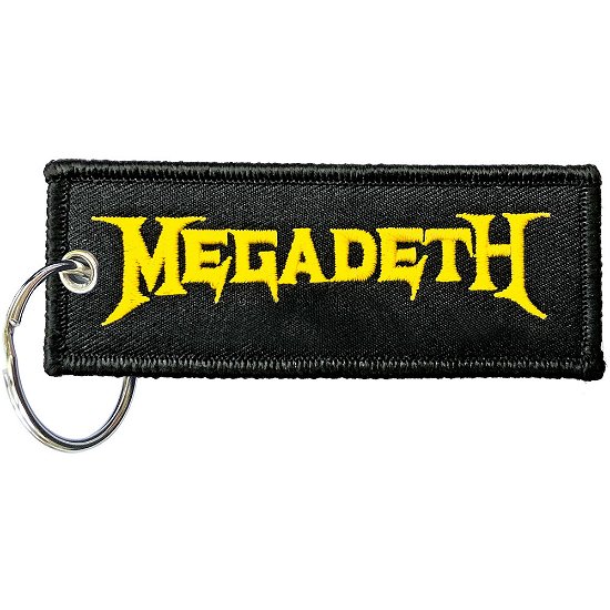 Megadeth Keychain: Logo (Double Sided Patch) - Megadeth - Marchandise -  - 5056368604072 - 
