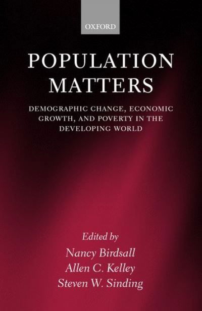 Cover for Nancy Birdsall · Population Matters: Demographic Change, Economic Growth, and Poverty in the Developing World (Gebundenes Buch) (2001)