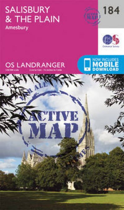 Cover for Ordnance Survey · Salisbury &amp; the Plain, Amesbury - OS Landranger Active Map (Kort) [February 2016 edition] (2016)